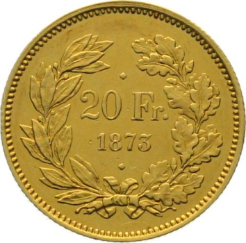 Preview: 1873 - 20 Franken - Probe 2 Punkt